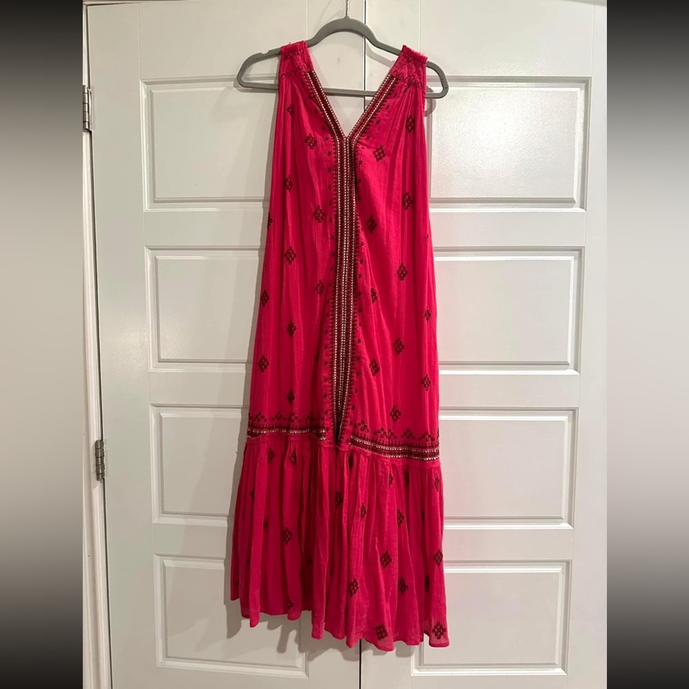 Free people embroidered dress sz S
